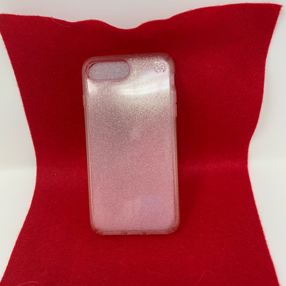 I-Phone 7 Plus Case Pink Glitter